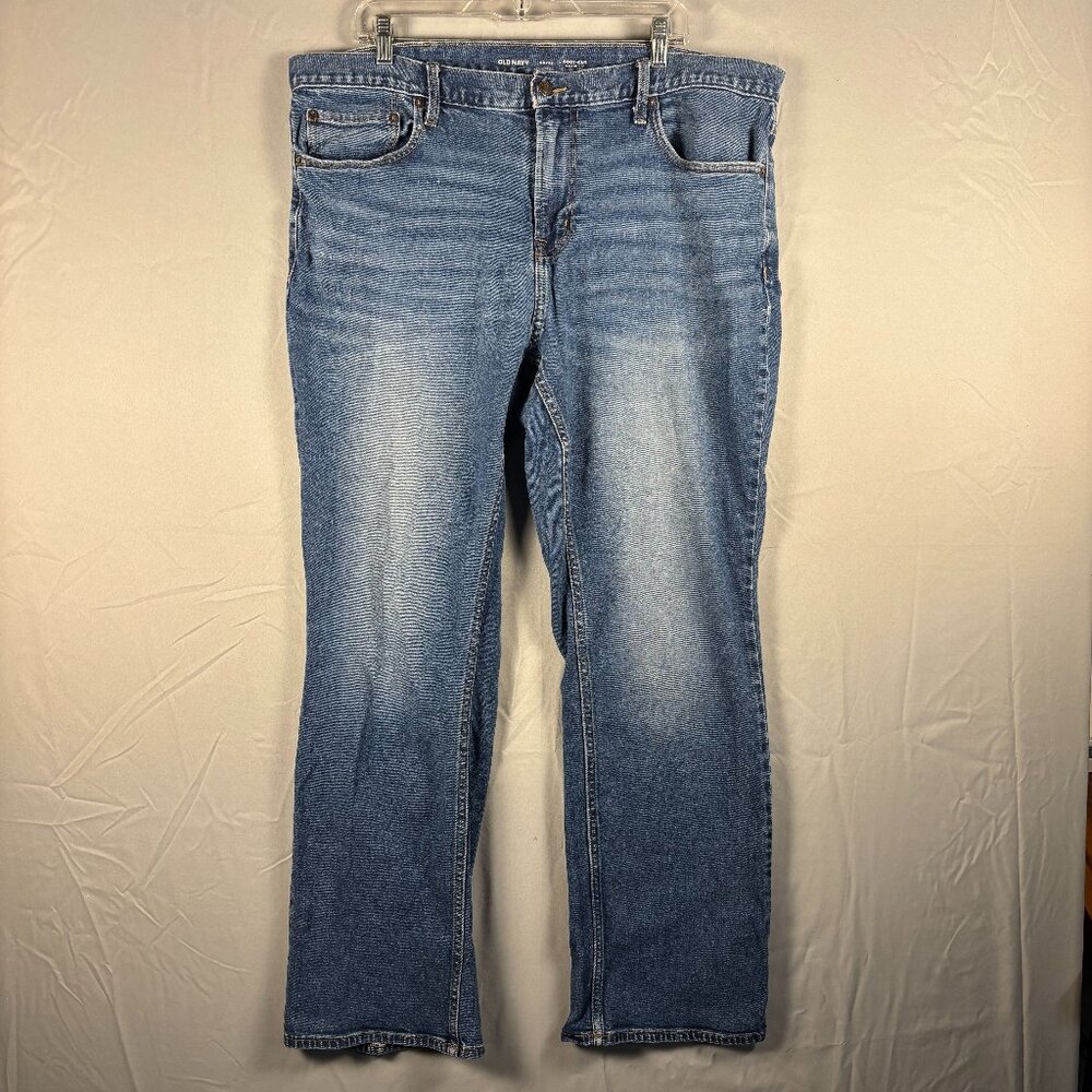 Old Navy Men’s Bootcut Jeans Blue Denim Mid Rise Classic Fit